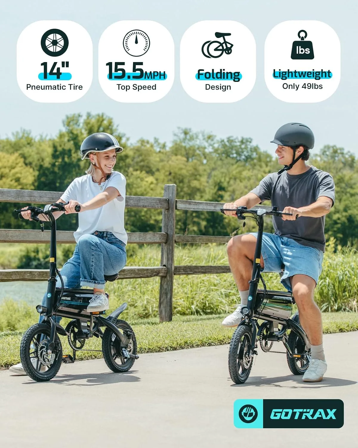 Gotrax Nano 14" Folding Electric Bike, Compact